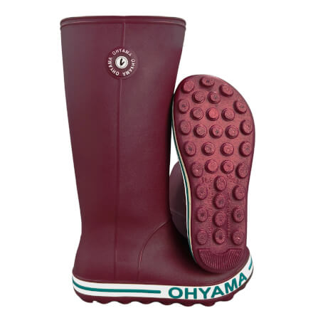 รองเท้าบูทถนอมเท้าพื้นปุ่ม OHYAMA รุ่น BAND สีลูกหม่อน/เขียว เบอร์ 9.5 (รุ่นใหม่)